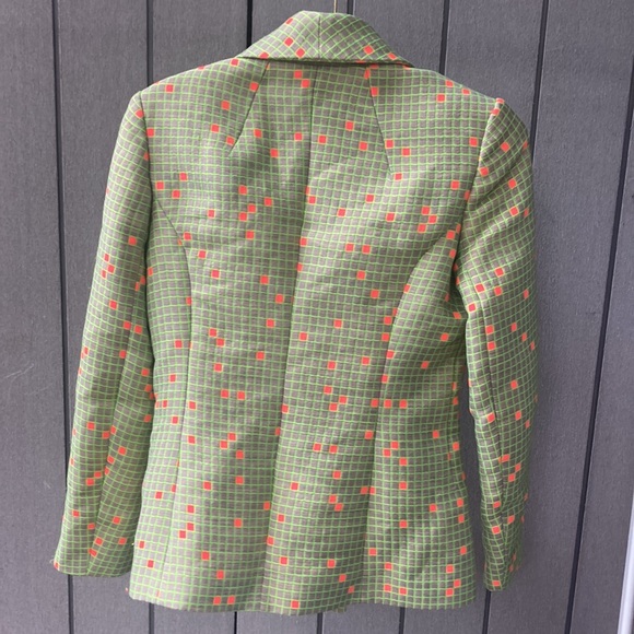 JONATHAN SAUNDERS neon checked moto jacket size 38 - Picture 8 of 14